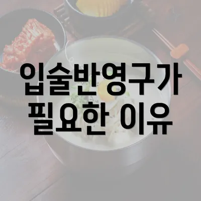 입술반영구가 필요한 이유