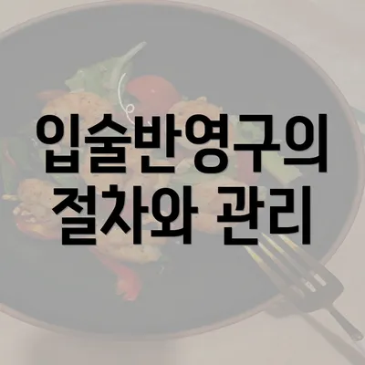 입술반영구의 절차와 관리