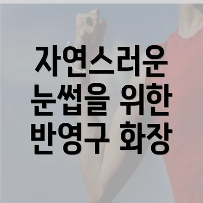 자연스러운 눈썹을 위한 반영구 화장