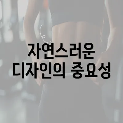 자연스러운 디자인의 중요성