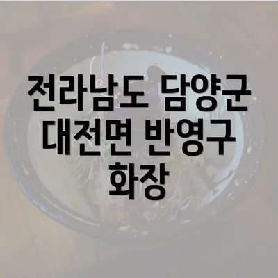 전라남도 담양군 대전면 반영구 화장