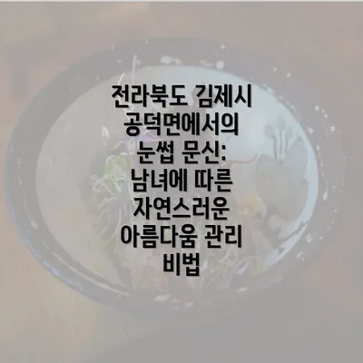 전라북도 김제시 공덕면에서의 눈썹 문신: 남녀에 따른 자연스러운 아름다움 관리 비법