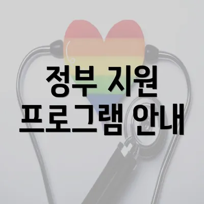 정부 지원 프로그램 안내