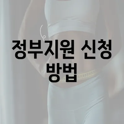 정부지원 신청 방법