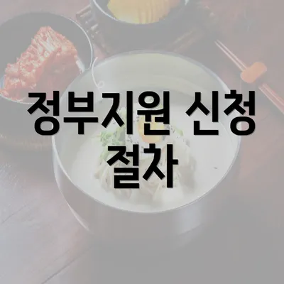 정부지원 신청 절차