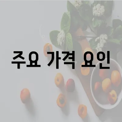 주요 가격 요인