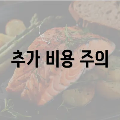 추가 비용 주의