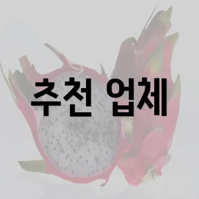 추천 업체