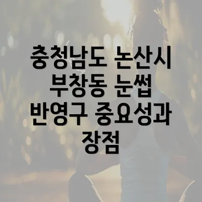 충청남도 논산시 부창동 눈썹 반영구 중요성과 장점