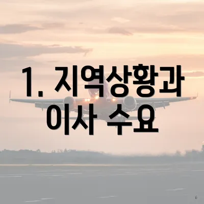 1. 지역상황과 이사 수요