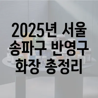 2025년 서울 송파구 반영구 화장 총정리