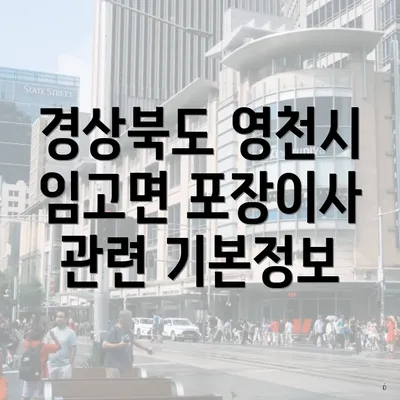 경상북도 영천시 임고면 포장이사 이삿짐센터 가격 비교 완벽 가이드