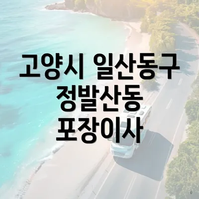 고양시 일산동구 정발산동 포장이사