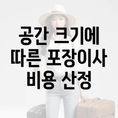 공간 크기에 따른 포장이사 비용 산정