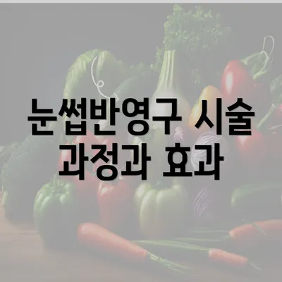 눈썹반영구 시술 과정과 효과