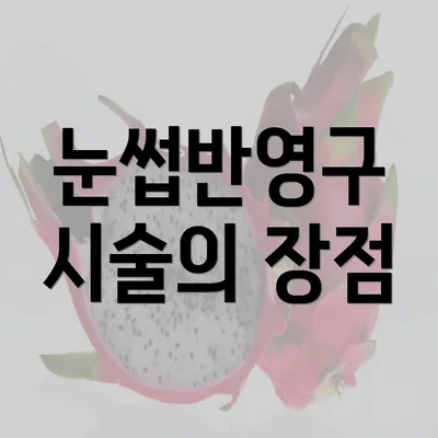 눈썹반영구 시술의 장점