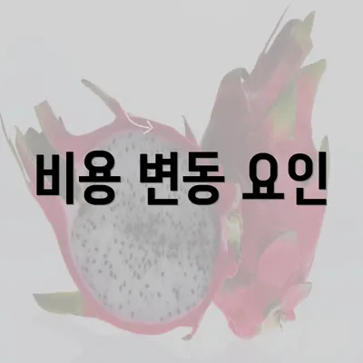 비용 변동 요인