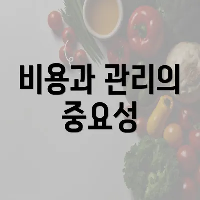 비용과 관리의 중요성