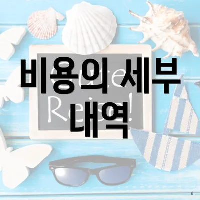 비용의 세부 내역