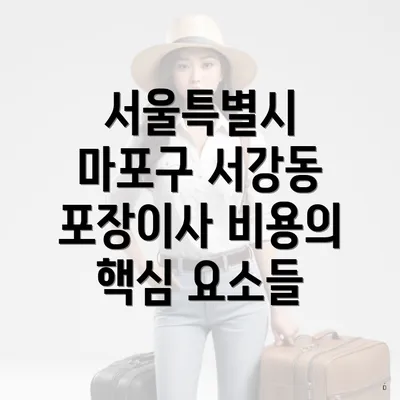 서울특별시 마포구 서강동 포장이사 비용의 핵심 요소들