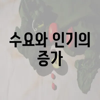 수요와 인기의 증가