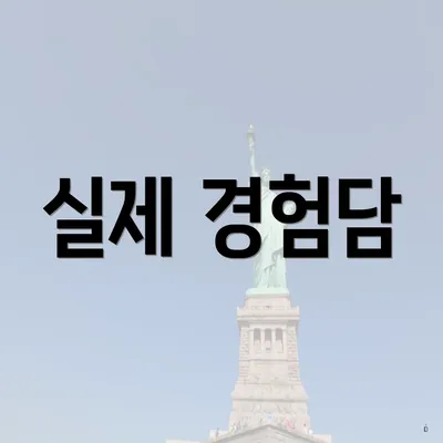 실제 경험담