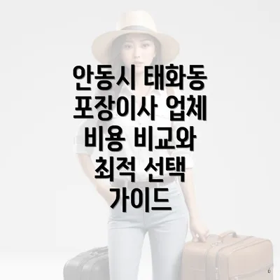 안동시 태화동 포장이사 업체 비용 비교와 최적 선택 가이드