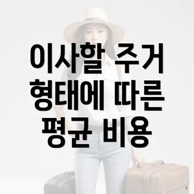 이사할 주거 형태에 따른 평균 비용