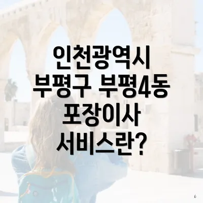 인천광역시 부평구 부평4동 포장이사 서비스란?