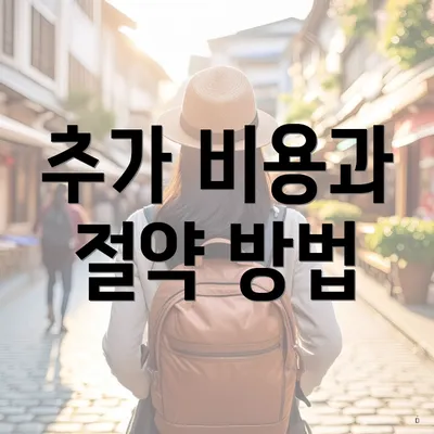 추가 비용과 절약 방법