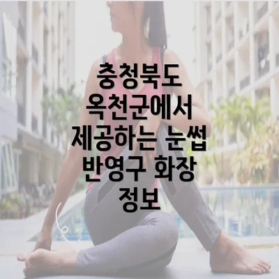 충청북도 옥천군에서 제공하는 눈썹 반영구 화장 정보