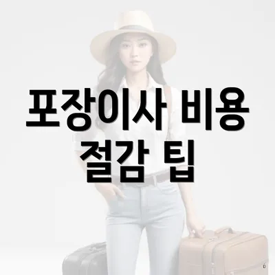 포장이사 비용 절감 팁