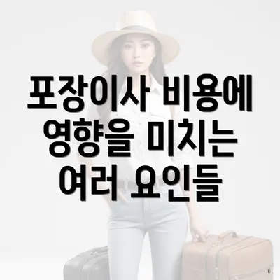 포장이사 비용에 영향을 미치는 여러 요인들