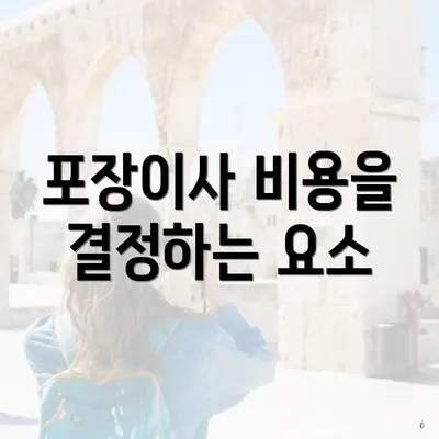 포장이사 비용을 결정하는 요소