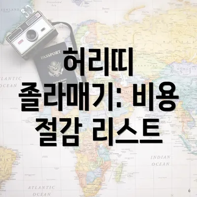 허리띠 졸라매기: 비용 절감 리스트