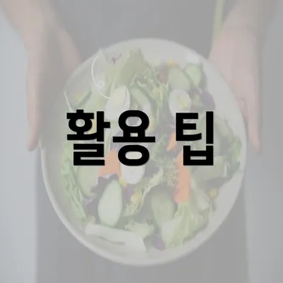 활용 팁